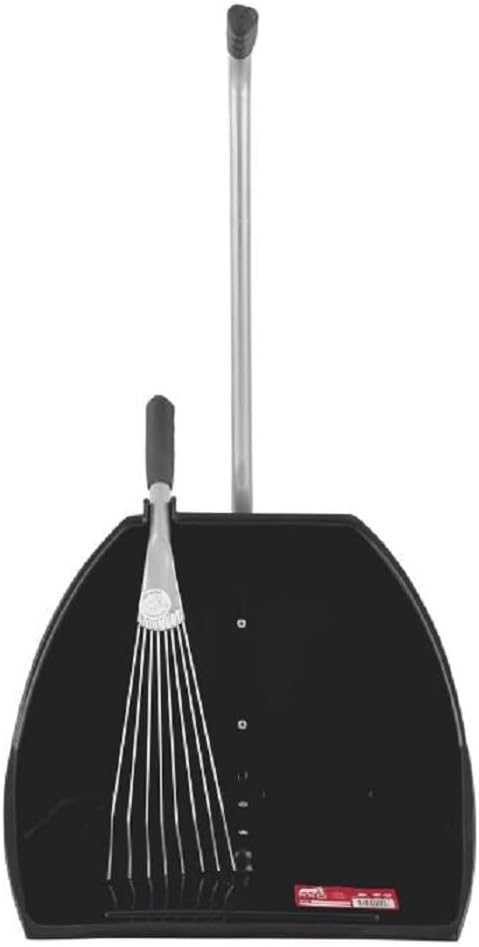 Paddock Manure Rake Red Gorilla Black 80cm Big TIDEE with Short Metal Rake Horse Manure ...