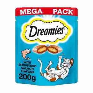 Dreamies Cat Treats Salmon Mega 200g