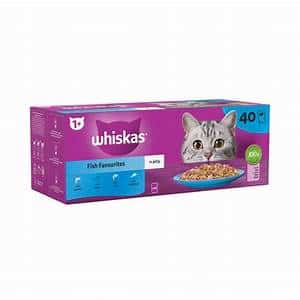 WHISKAS 1+ FISH FAV 40PK 85G