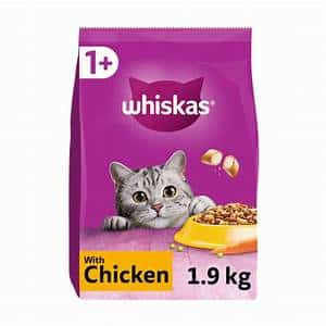 Whiskas 1+ Classics Complete Adult Chicken Dry Food (1.9kg)