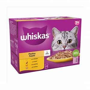 WHISKAS? Senior 7+ Poultry Feasts in Jelly Wet Cat Food
