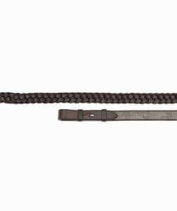 Shires Aviemore Leather Plaited Leather Reins - Black 5/8