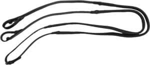 Hy Equestrian Rubber Grip Reins - Black - Pony 1/2''