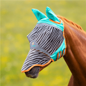 Fine Mesh Fly Mask With Ears & Nose Zebra Print